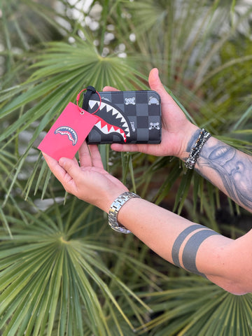 Wallet Sprayground nero Gray Peeking Character
