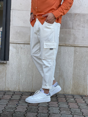 CARGO JEANS GRIGIO BIANCO NEW JOB BRAND