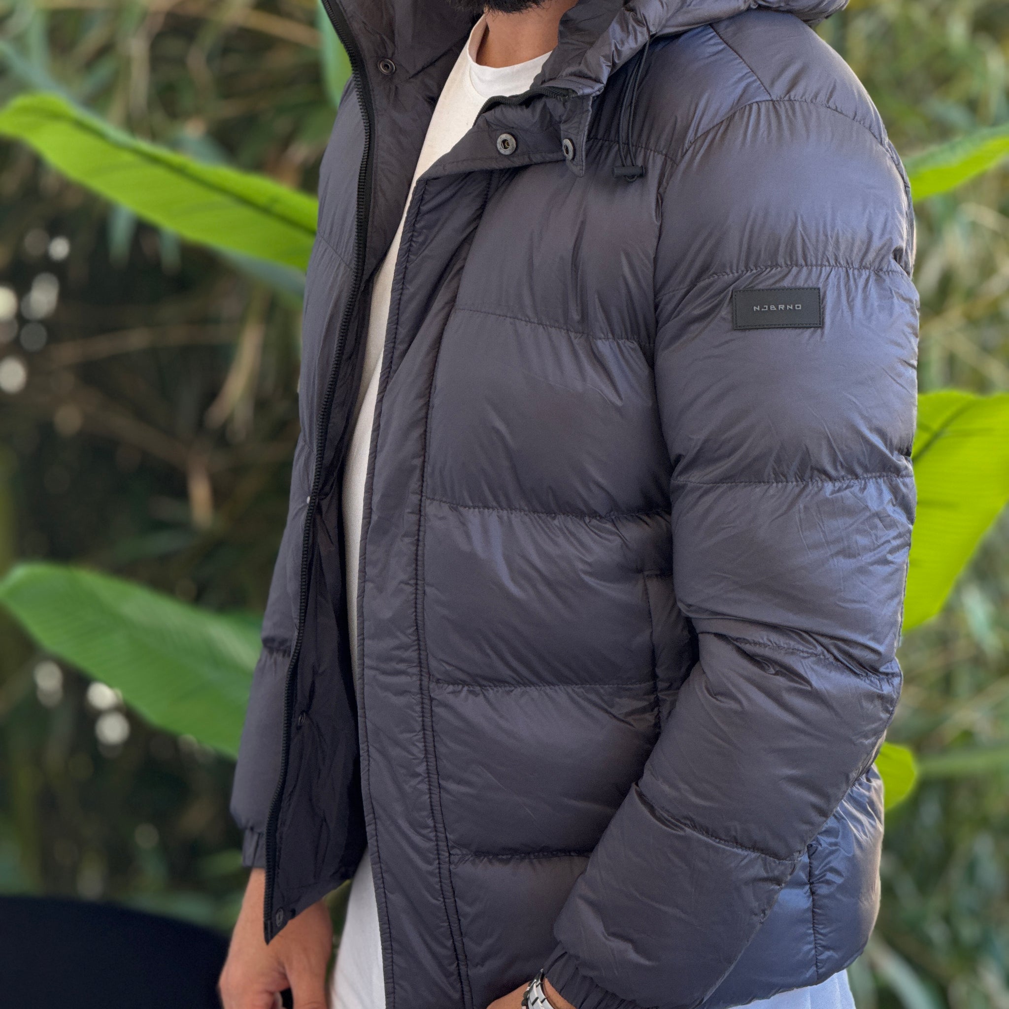 Bomber cappuccio piombo new job brand