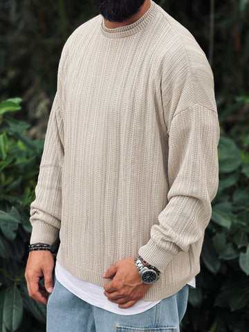 PULLOVER OVERSIZE OVER BEIGE NEW JOB BRAND