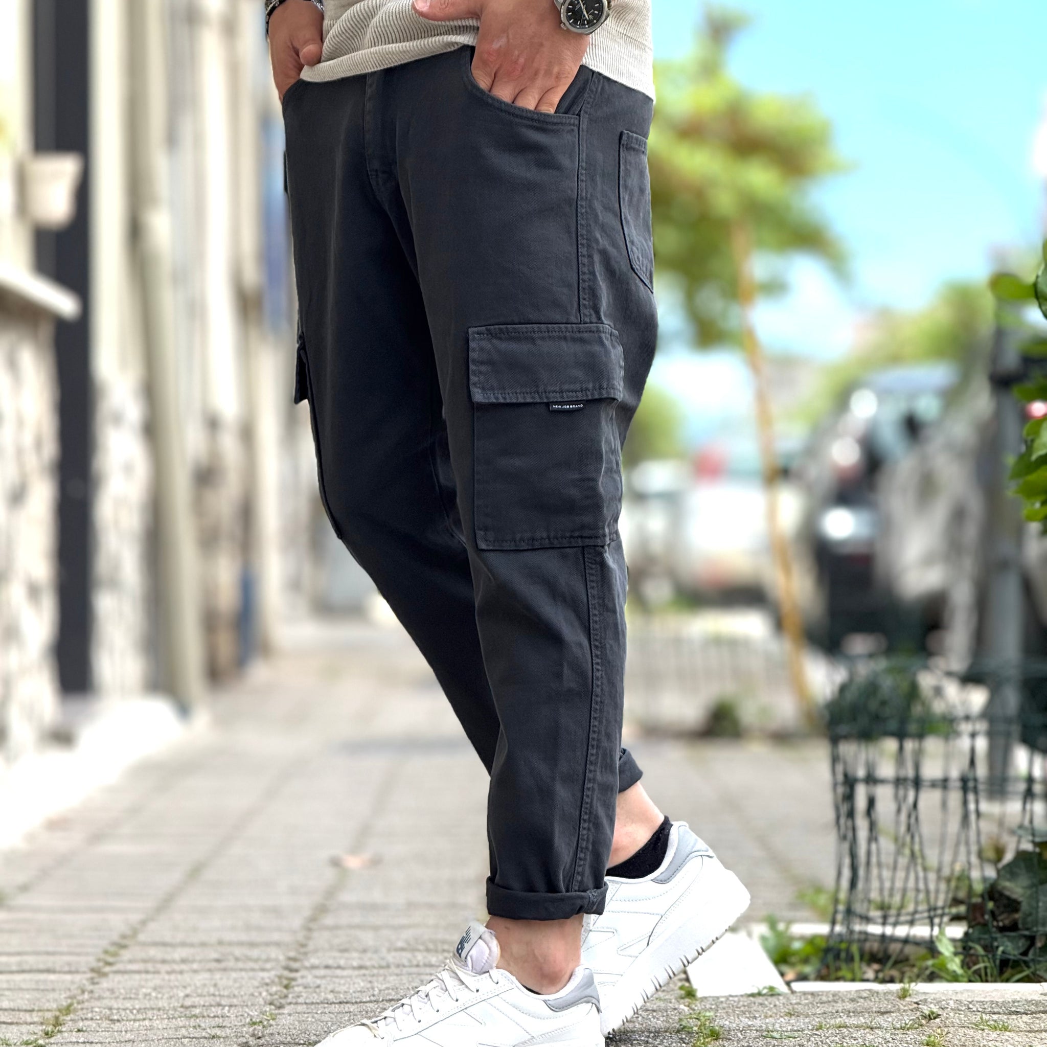 CARGO JEANS GRIGIO ANTRACITE NEW JOB BRAND