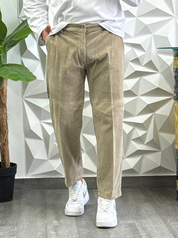 PANTALONE PIGA VELLUTO BEIGE NEW JOB BRAND
