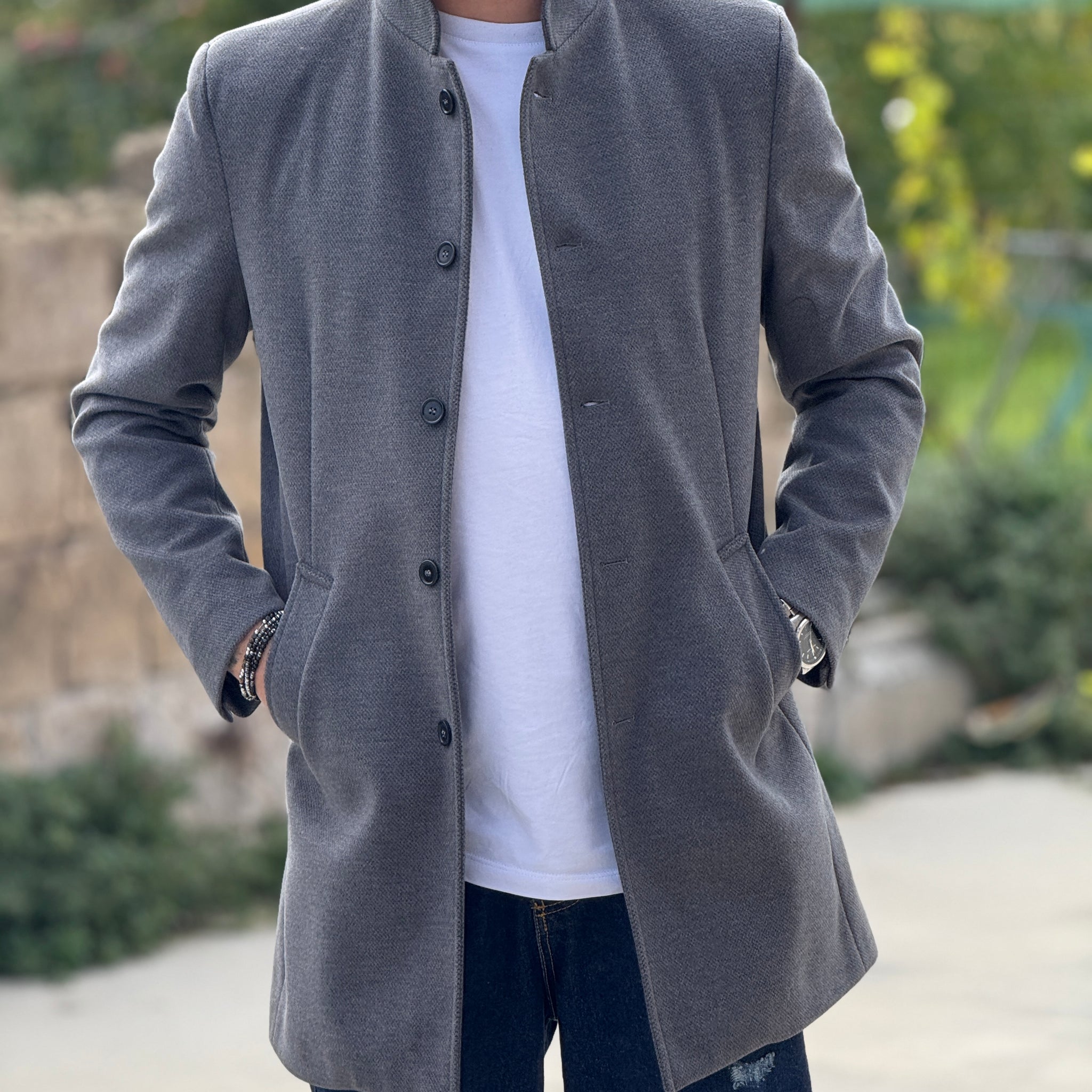 Cappotto coreano antracite new job brand