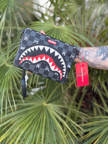 Pochette sprayground Gray Peeking Character