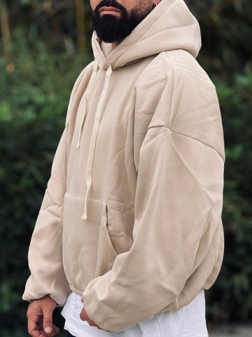 FELPA BIG OVER BEIGE CAPPUCCIO NEW JOB BRAND