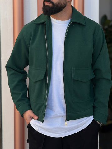 Giubbino Stoccolma verde bosco spigato new job brand