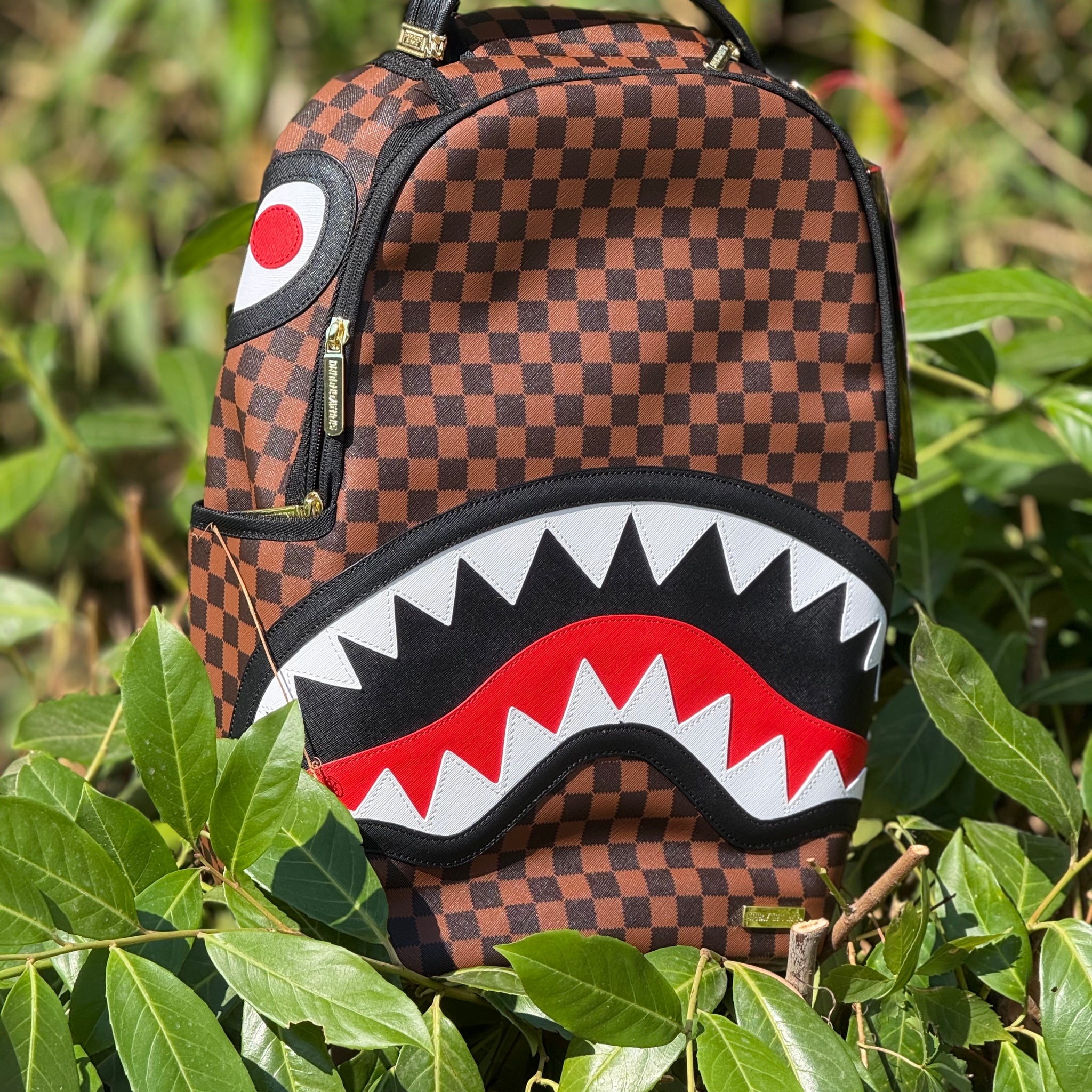 sprayground zaino sawtooth sharks in paris dlxsv backpack 910b7200nsz marrone