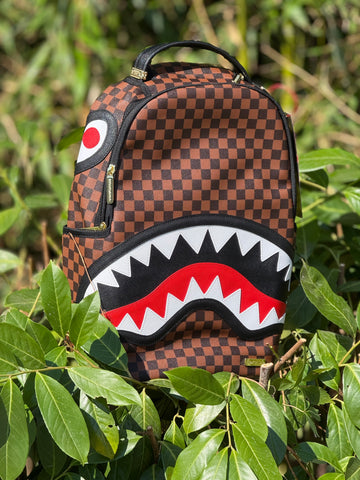 sprayground zaino sawtooth sharks in paris dlxsv backpack 910b7200nsz marrone