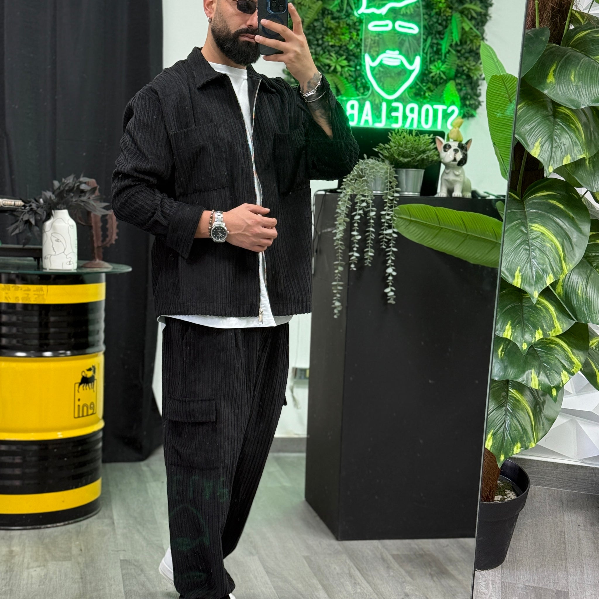 Coordinato velluto over 3 colori new job brand