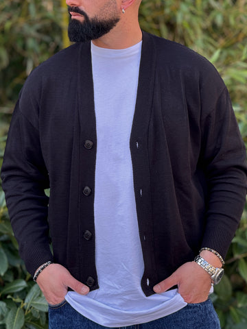 Cardigan regular cropped nero New Job Brand