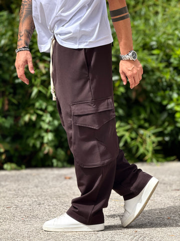 Pantalone corda cargo moro new job brand