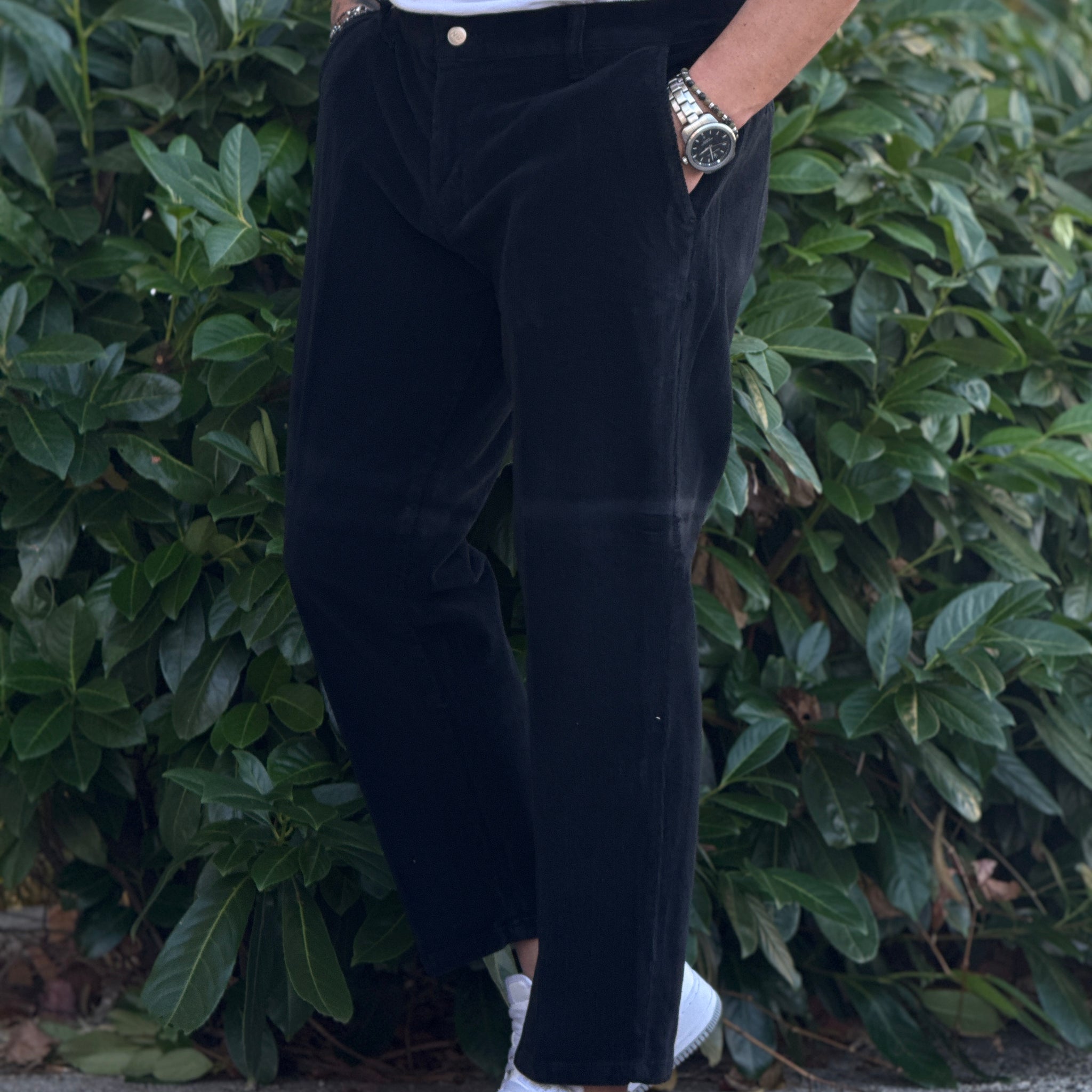 Pantalone bottone velluto new job brand