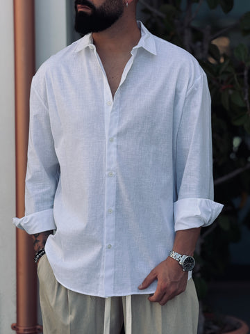 Camicia in lino bianca new job brand