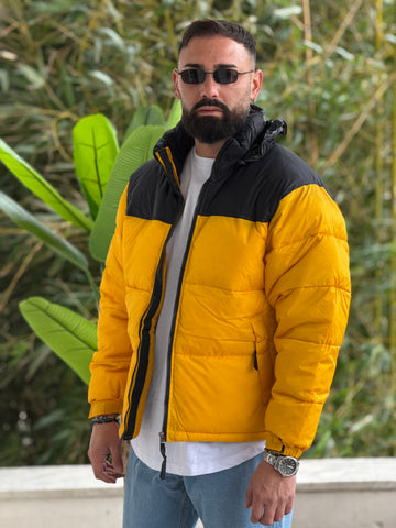 Bomber  puff b/color giallo/nero