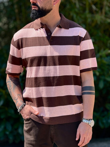 Polo riga moro/rosa new job brand