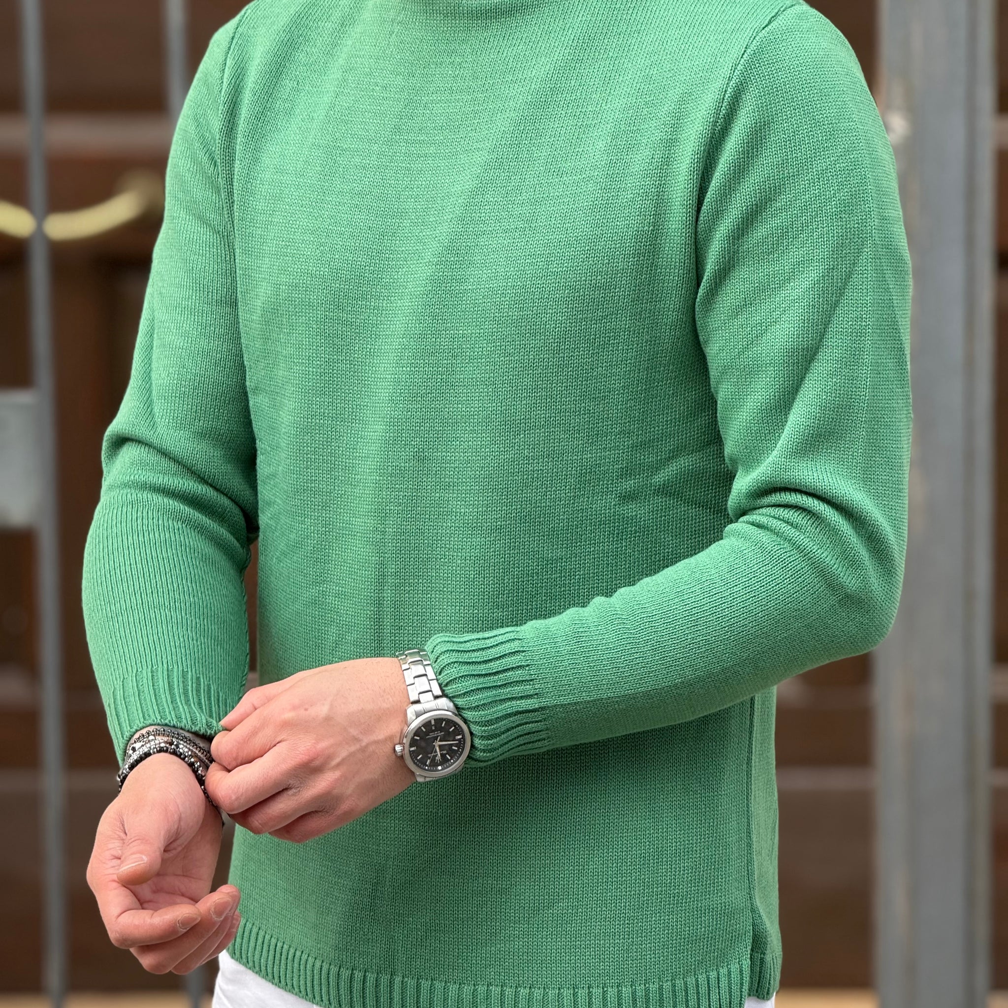 Pullover regular verde chiaro new job brand