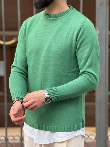 Pullover regular verde chiaro new job brand