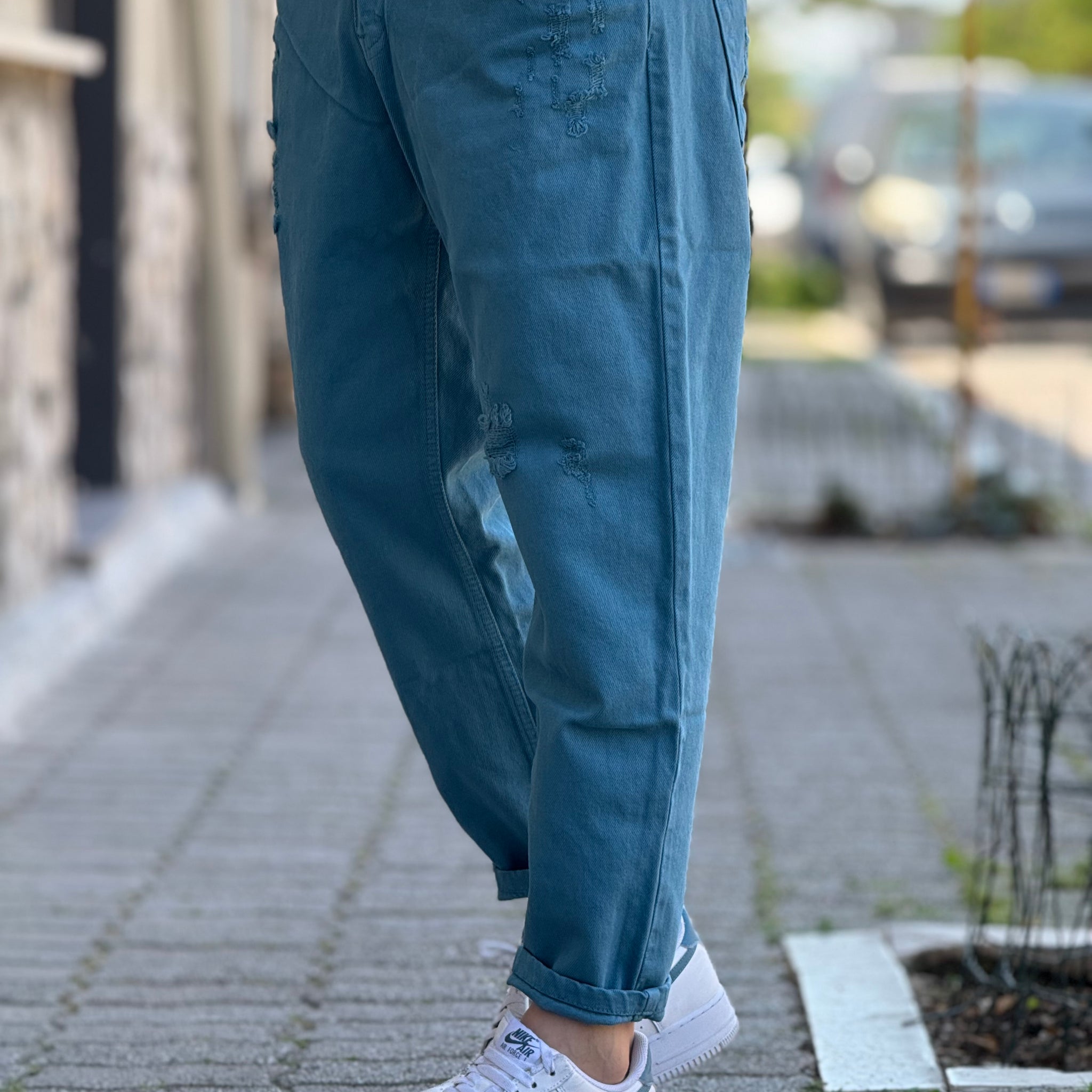 JEANS ALF 7 TURCHESE NEW JOB BRAND
