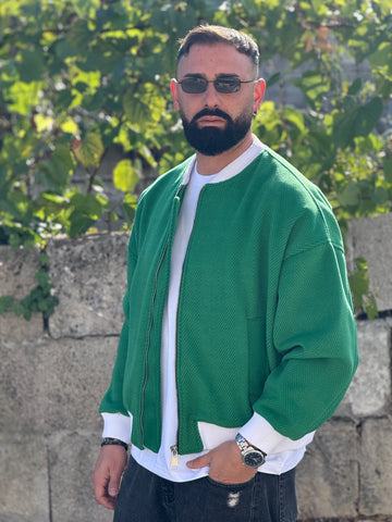 Jacket oversize dromedario verde New Job Brand