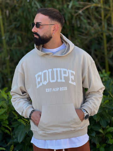 Felpa oversize  equipe beige new job brand