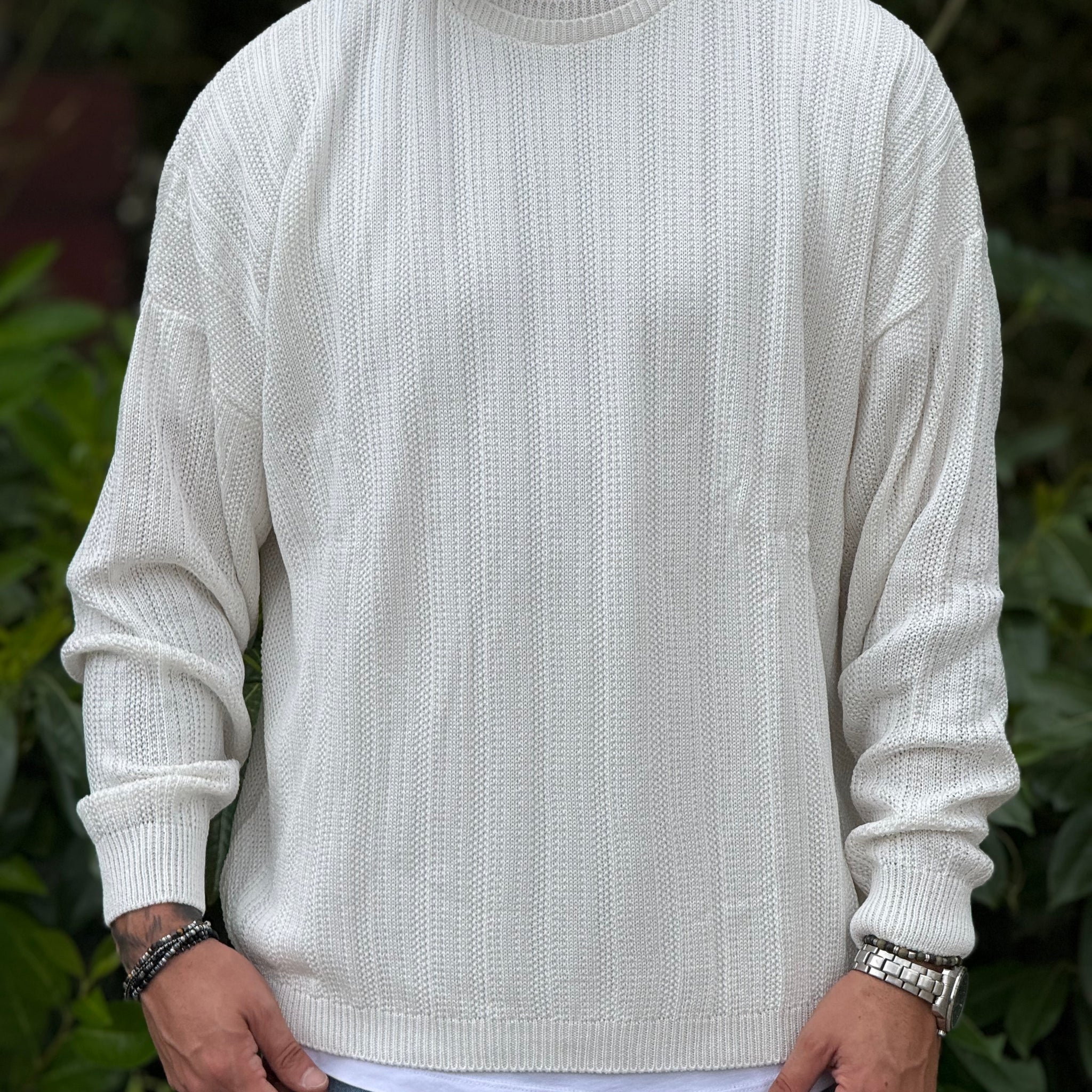 Pullover oversize bianco new job brand