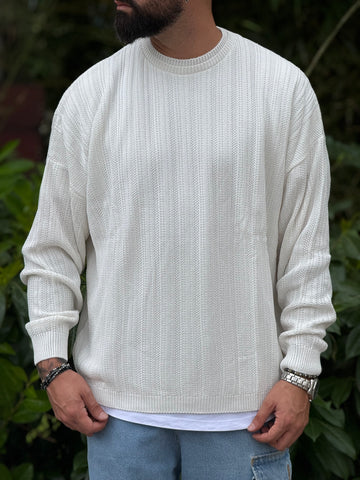 Pullover oversize bianco new job brand