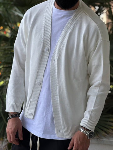 Cardigan oversize bianco New Job Brand