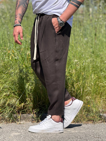 Pantalaccio Dik tessuto misto lino  verde militare 2026 new job brand