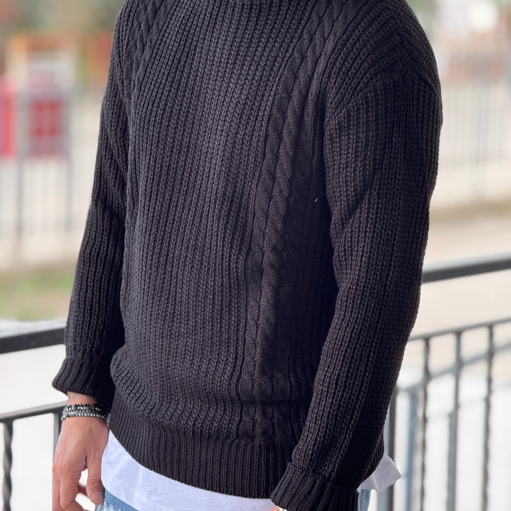 Pullover costina nero new job brand