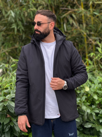 Giubbino tecnico cappuccio blu