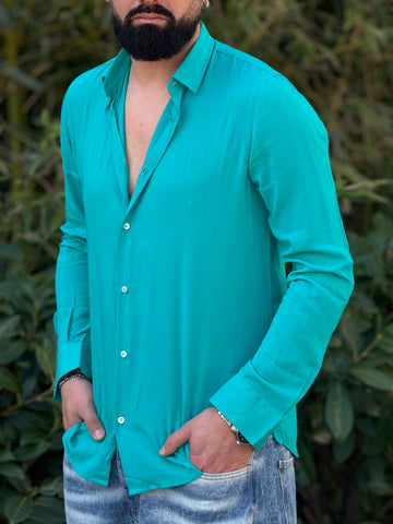 Camicia Viscosa Acquamarina new job brand