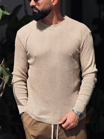 Shirt manica lunga beige new job brand