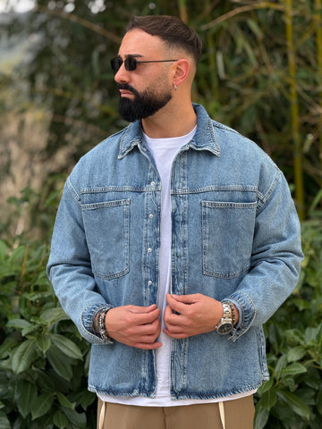 Camicione di jeans lav.medio shark oversize only