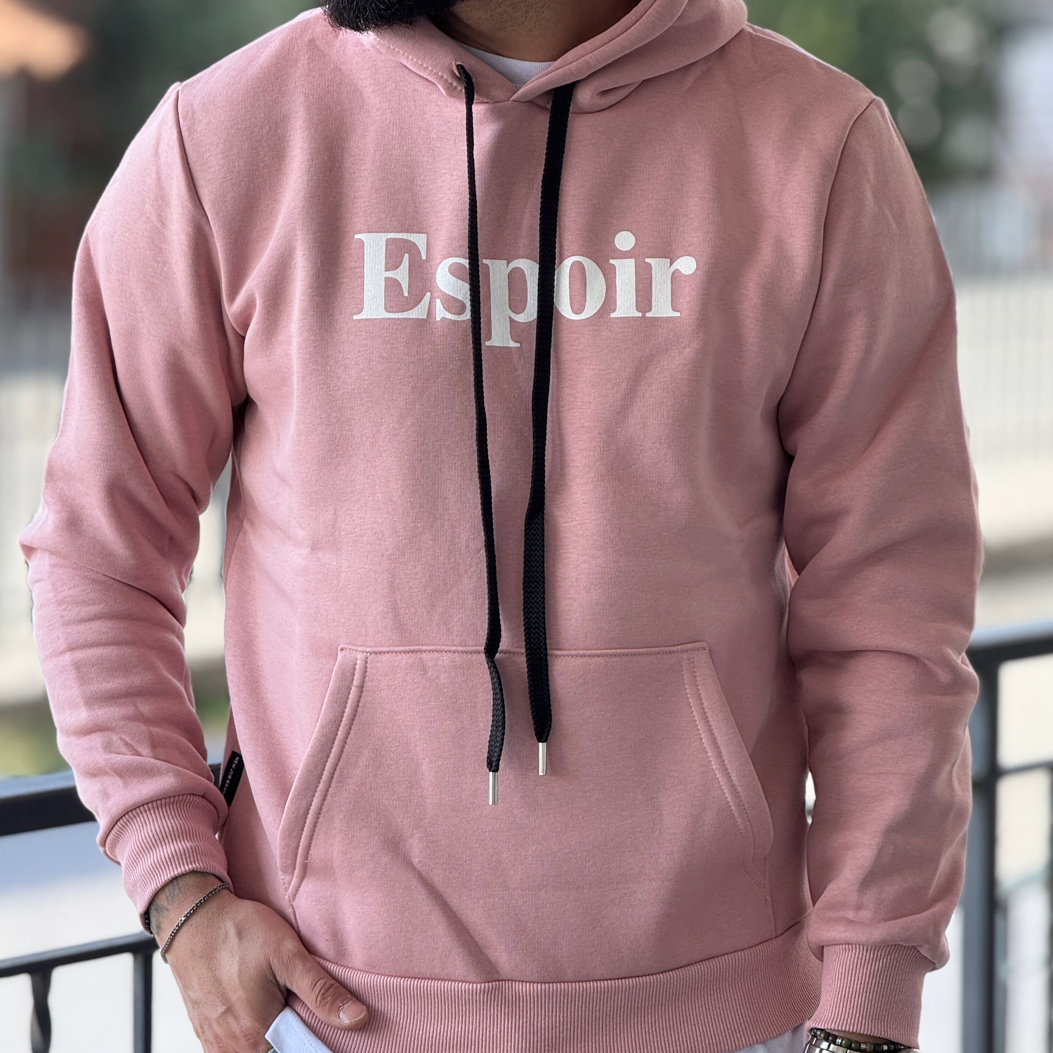 Felpa espoir cappuccio rosa new job brand