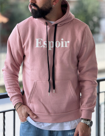 Felpa espoir cappuccio rosa new job brand