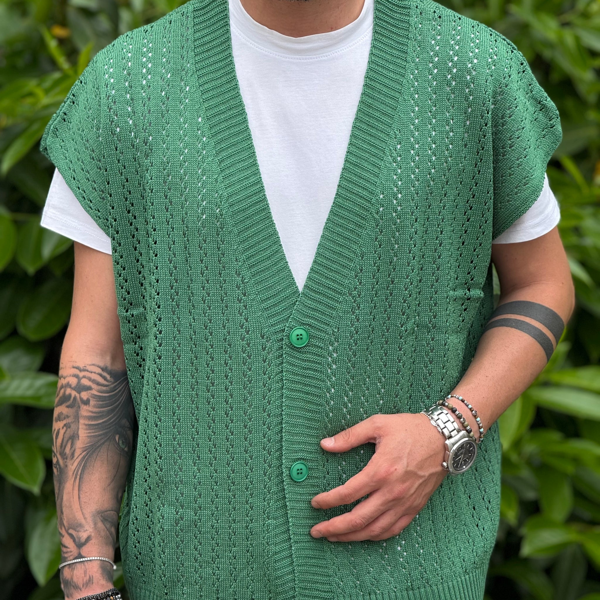 SMANICATO TRAFORATO VERDE NEW JOB BRAND