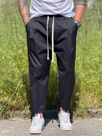 Pantalaccio Dik tessuto tecnico blu microfantasia a quadretti 2026 new job brand