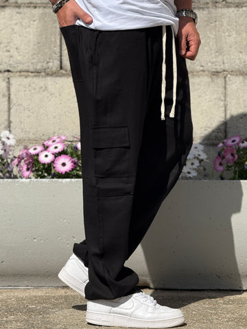 Pantalaccio palace misto lino nero new job brand