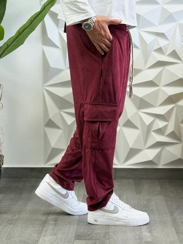 PANTALACCIO VELLUTINO BORDEAUX NEW JOB BRAND