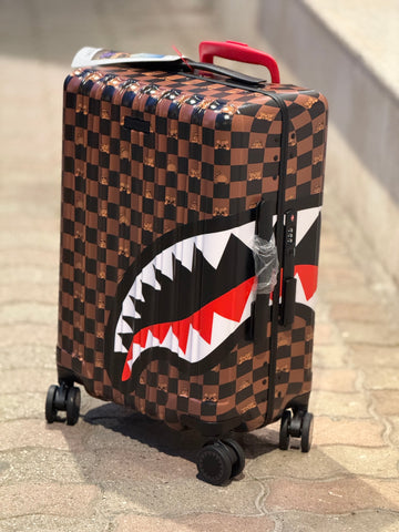 trolley peeking character check carry on luggage 910cl257