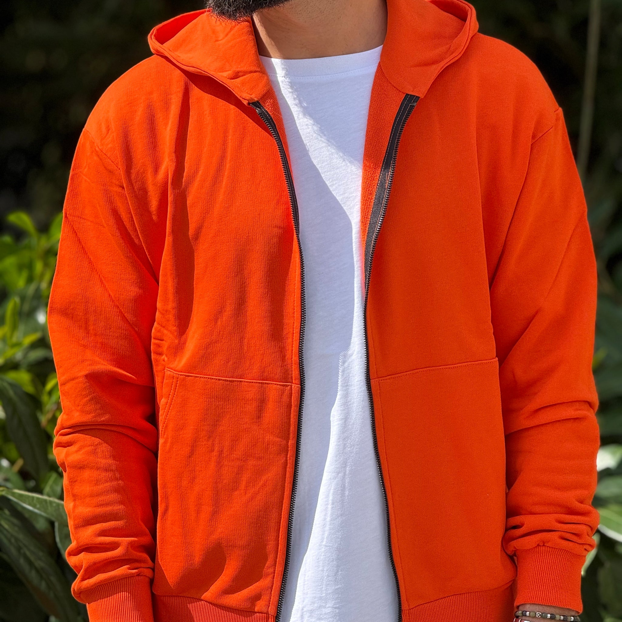 Felpa zip arancione new job brand