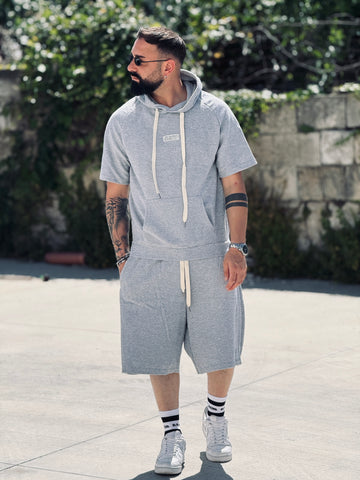 Coordinato spugna grigio new job brand