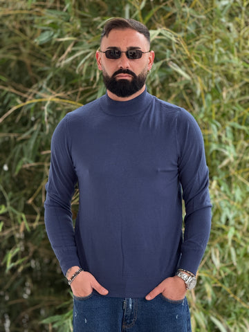 Pullover  mezzocollo cobalto new job brand