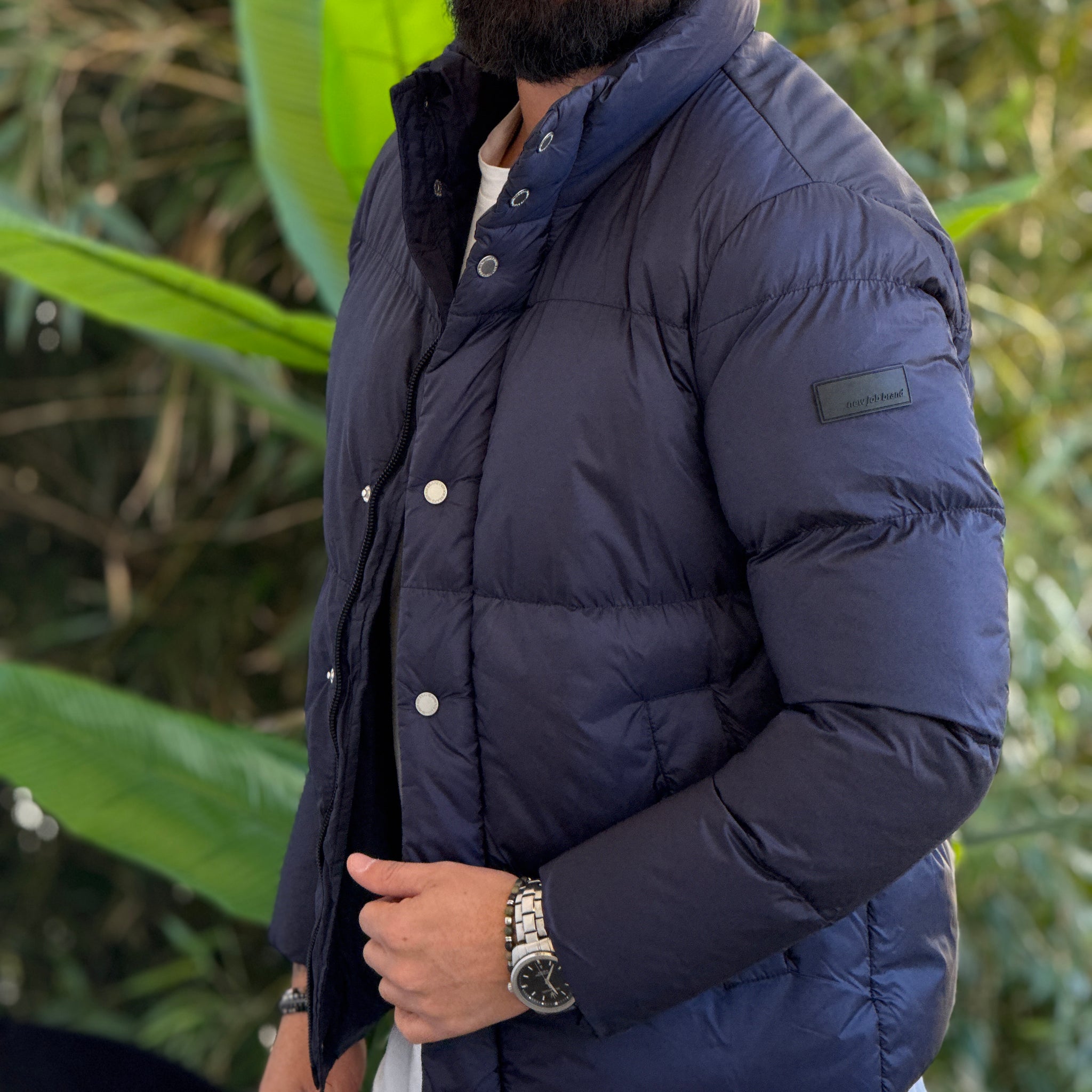 Bomber Mezzocollo blu new job brand