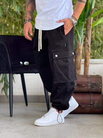 Pantalaccio cargo regolabile nero new job brand