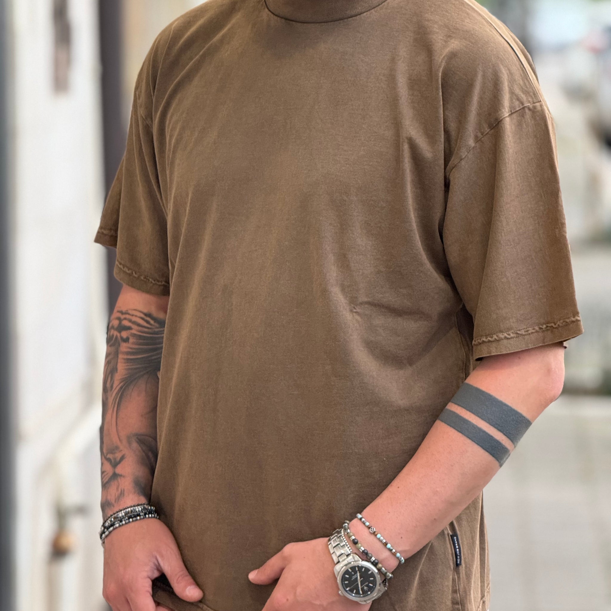 SHIRT DELAVATA MARRONE NEW JOB BRAND