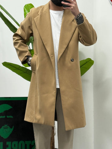 Cappotto maxi camel lungo new job brand