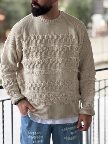 Pullover oversize beige new job brand