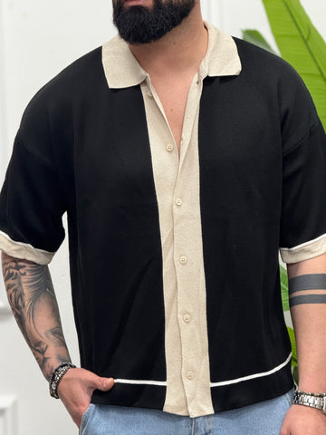 Cardigan cropped b/color New Job Brand