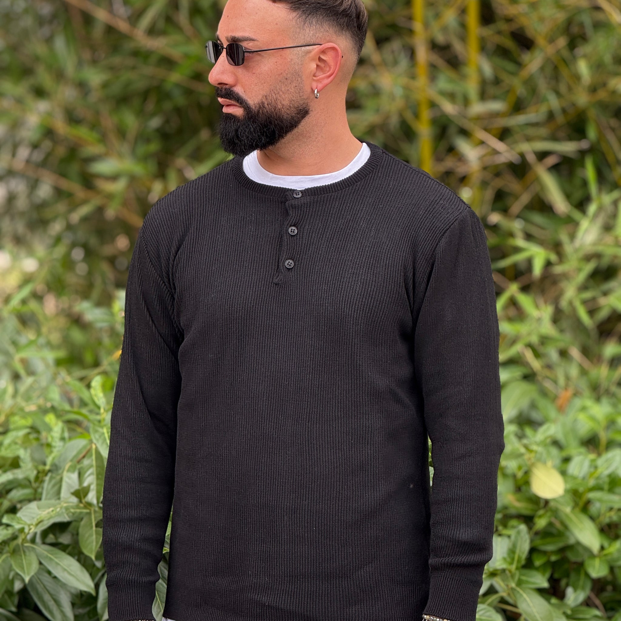 Polo coreana  a costina Nero new job brand